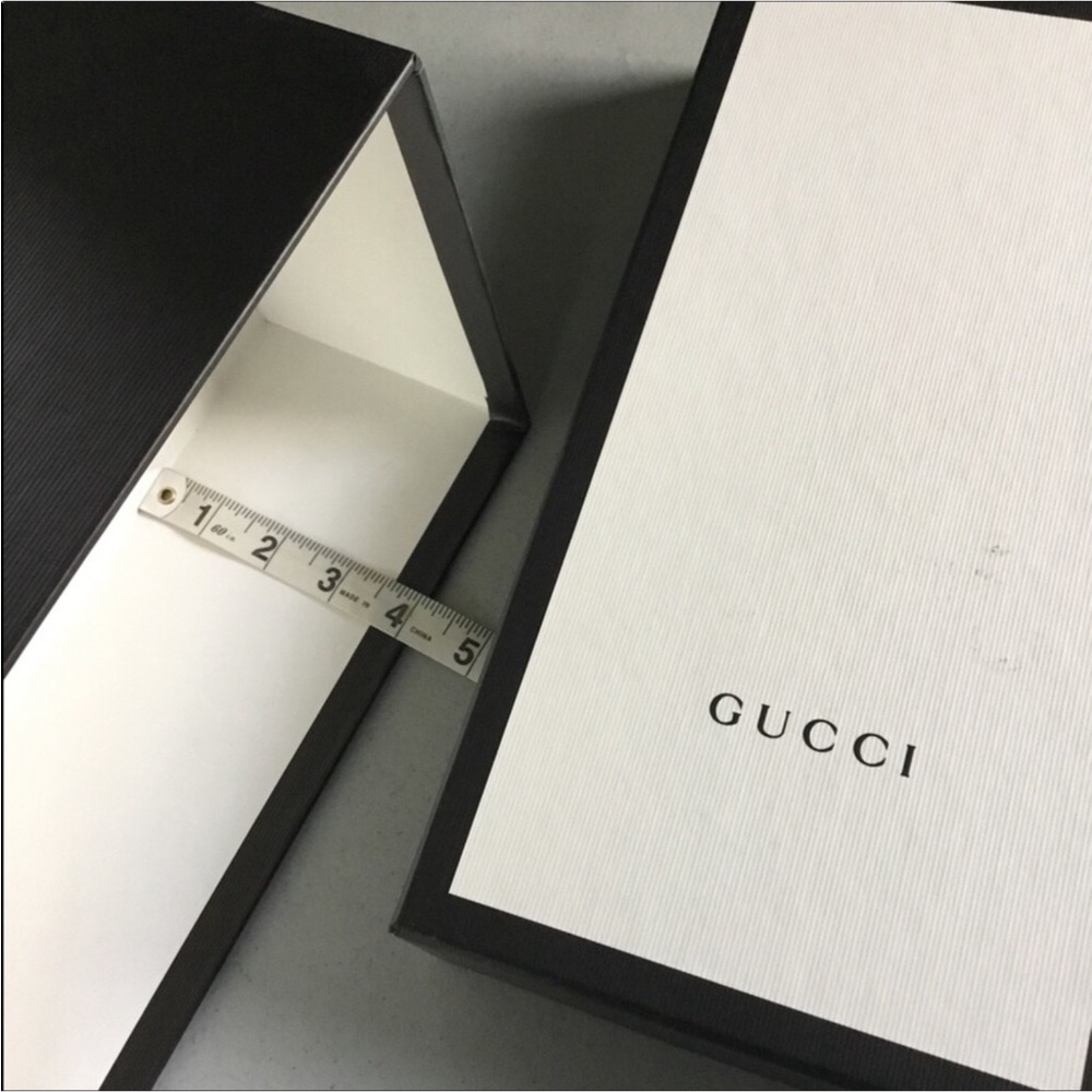 GUCCI EMPTY SHOE BOX NO SHOES 2/DUST BAGS BOX LABEL SIZE 37.5-7.5 - Picture 10 of 16